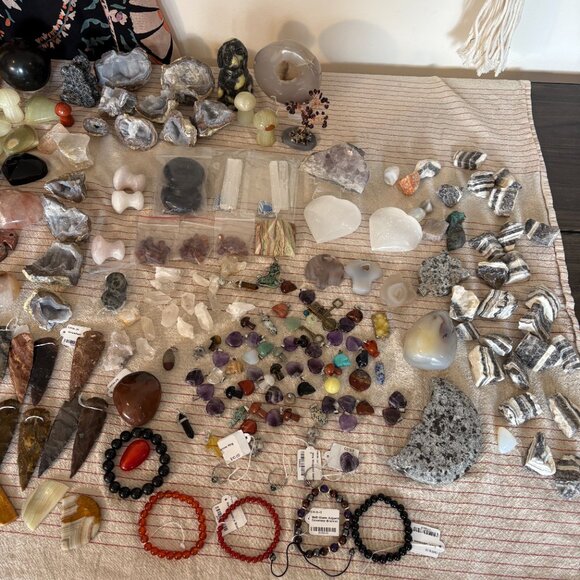 HUGE Crystal Lot! Towers Spheres Jewelry Pendants ETC Wholesale - Picture 8 of 12